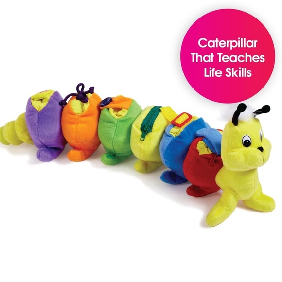 Dress-A-Pillar Toddler Fine Motor Plush Toy - Picture 1 of 4